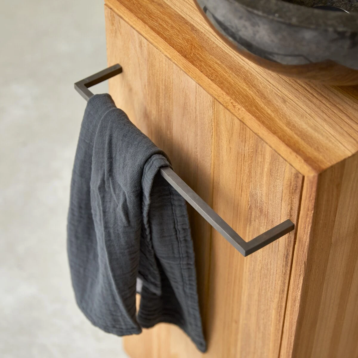 Stelle - Meuble Sous Vasque En Teck Massif Gauche – Image 3