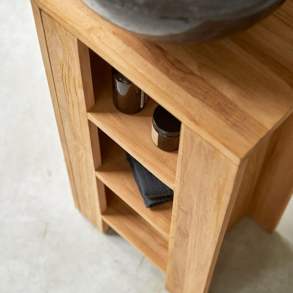 Stelle - Meuble Sous Vasque En Teck Massif Gauche – Image 5