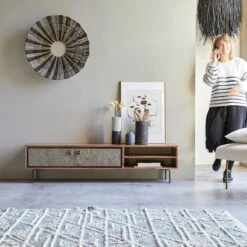 Temis - Meuble TV En Acacia 160 Cm