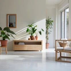 Anoa - Meuble TV En ChĂȘne Massif 140 Cm