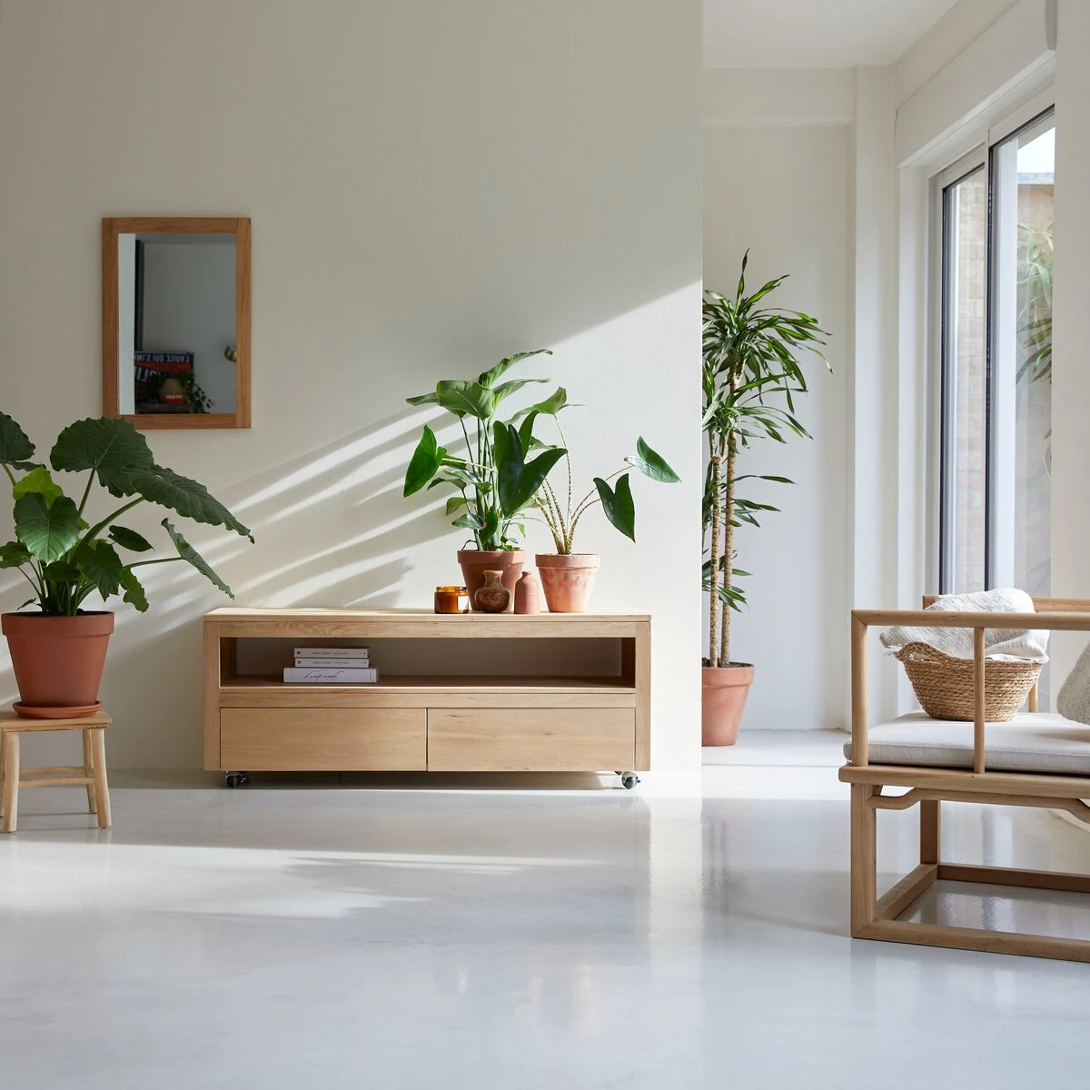 Anoa - Meuble TV En ChĂȘne Massif 140 Cm