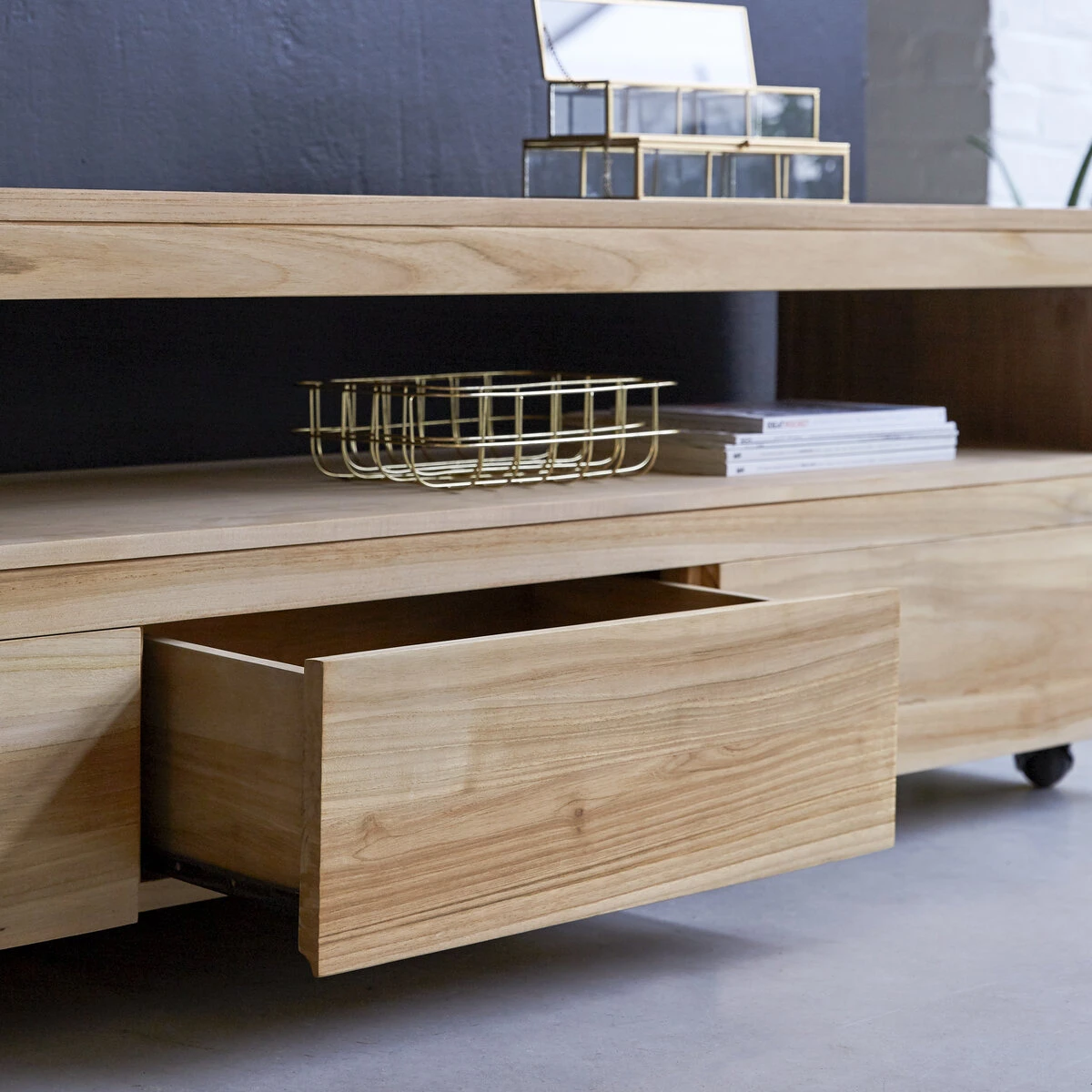 Anoa - Meuble TV En Teck Massif 180 Cm – Image 2