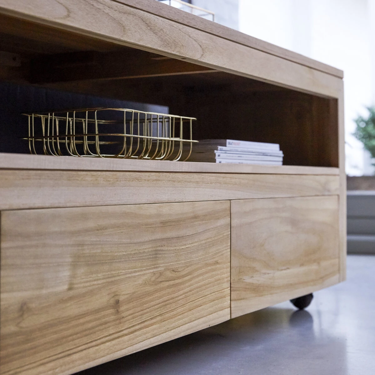 Anoa - Meuble TV En Teck Massif 180 Cm – Image 5