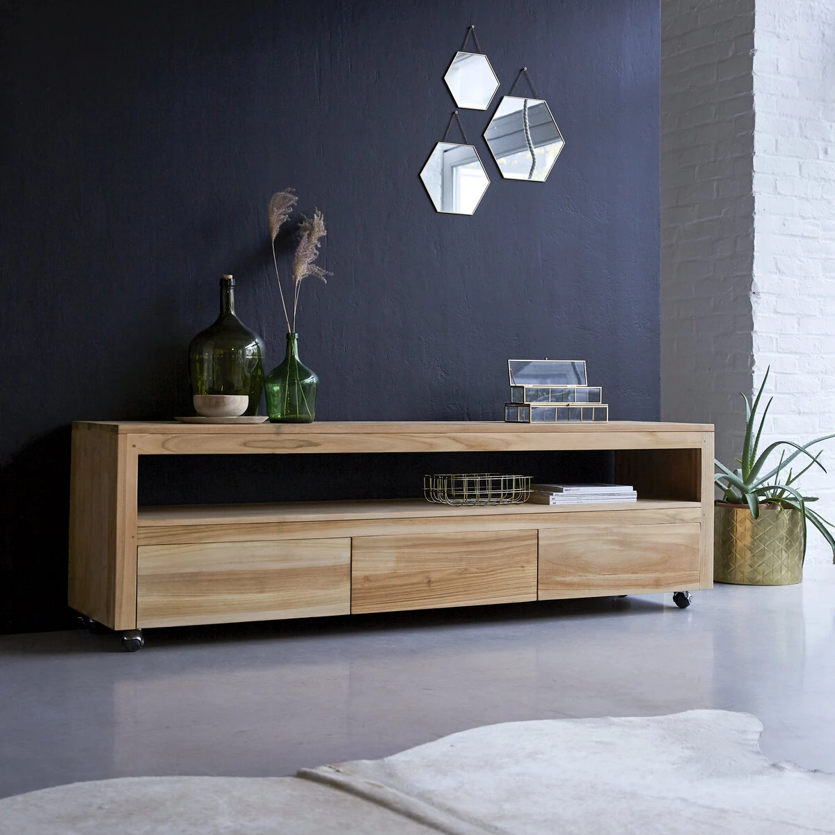 Anoa - Meuble TV En Teck Massif 180 Cm – Image 7