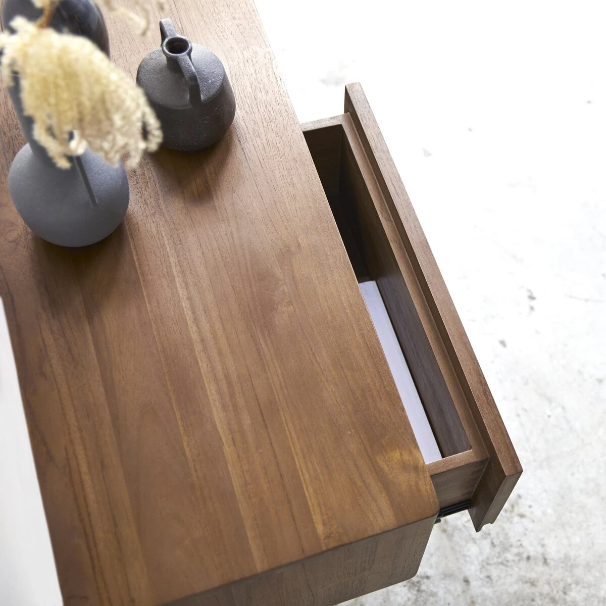 Circa - Meuble TV En Teck Massif 2 Tiroirs 110 Cm – Image 5