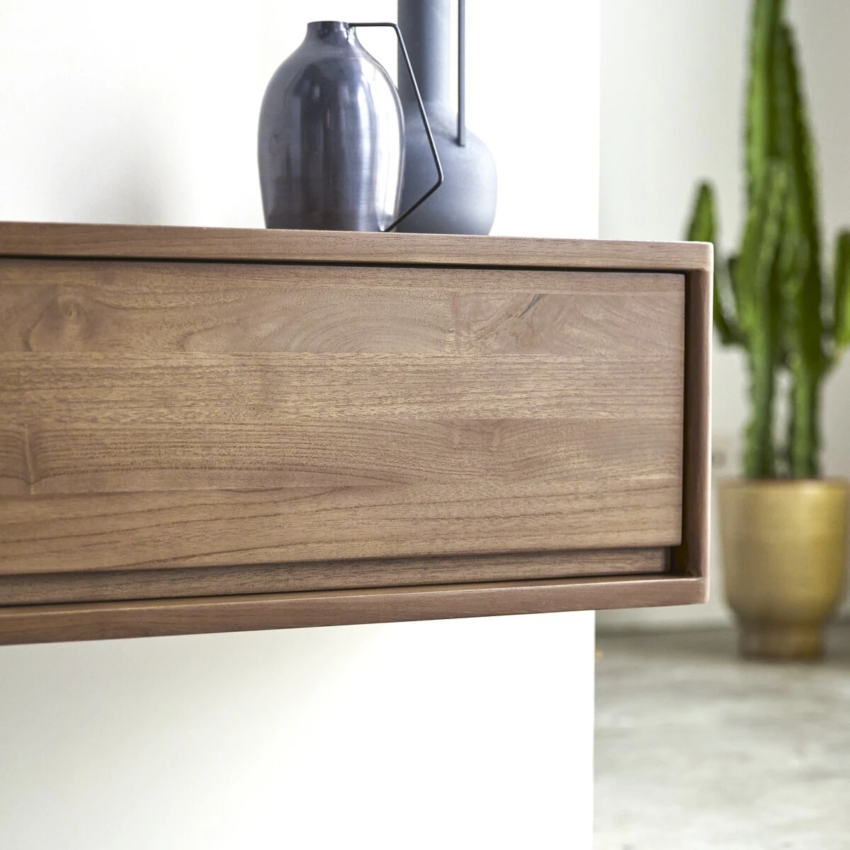 Circa - Meuble TV En Teck Massif 2 Tiroirs 110 Cm – Image 7