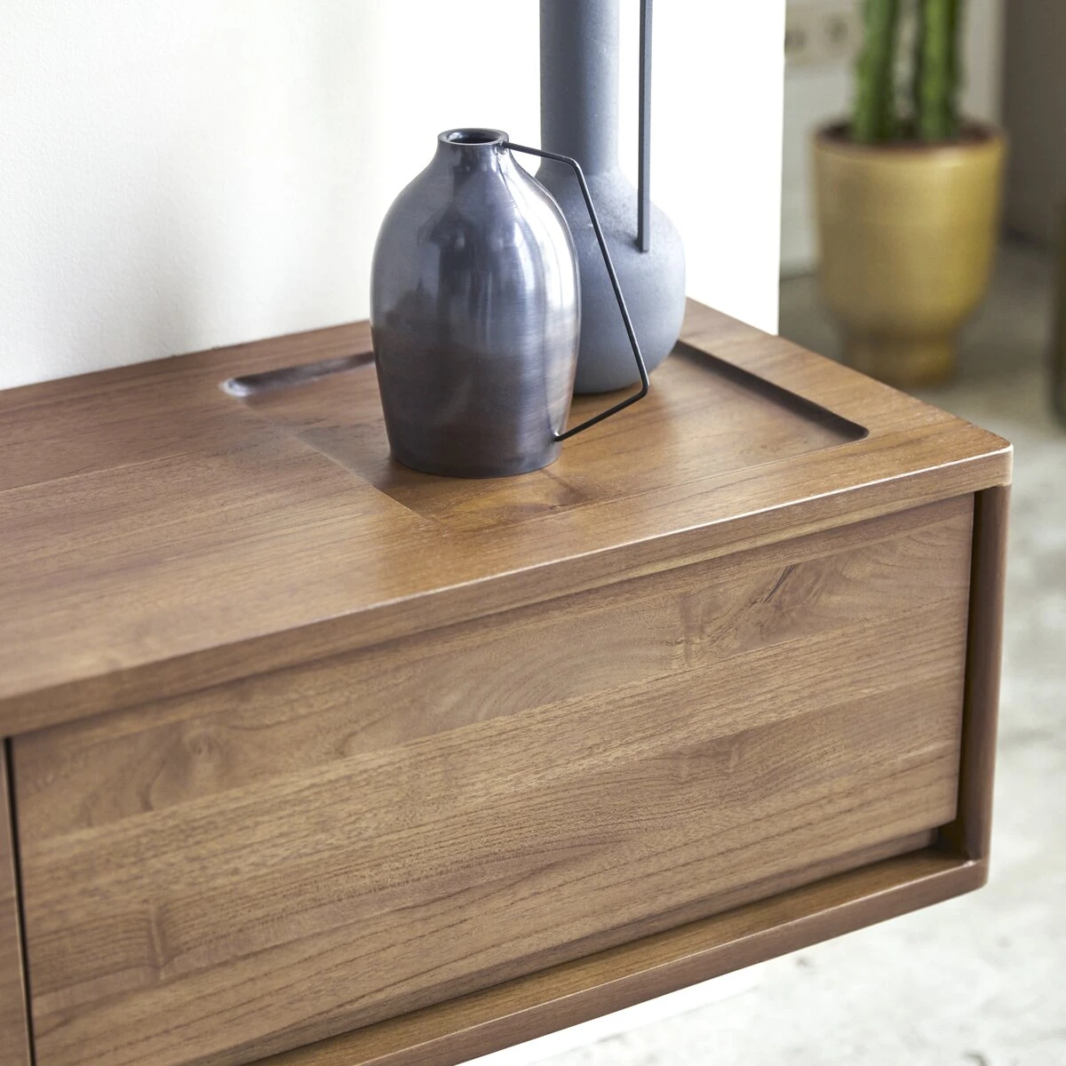 Circa - Meuble TV En Teck Massif 2 Tiroirs 110 Cm – Image 9