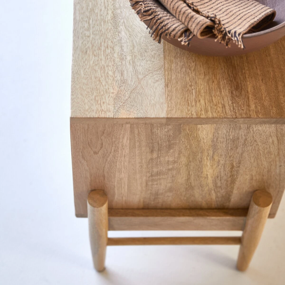 Sina - Meuble TV Manguier Massif Et Rotin 145 Cm – Image 3