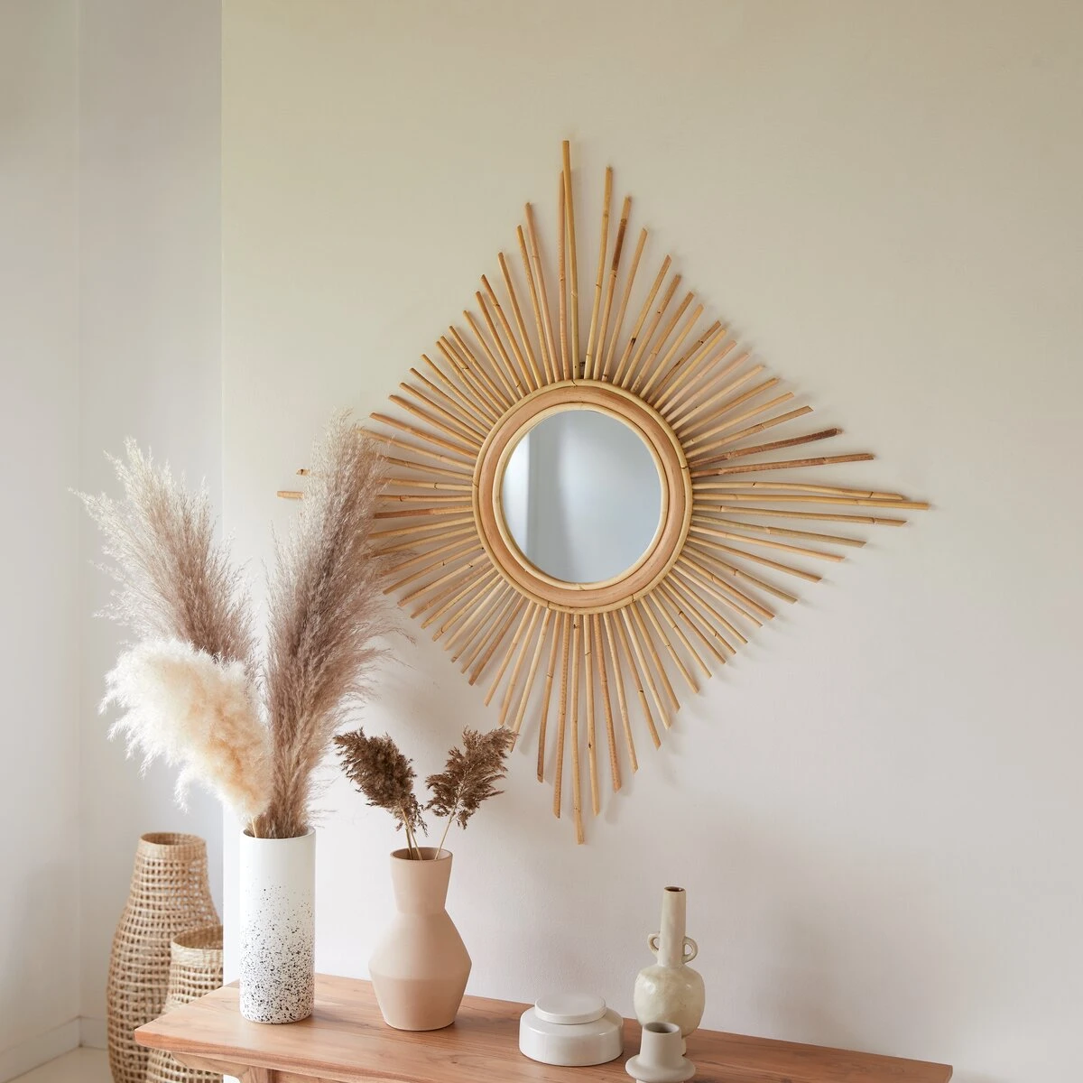 Isidore - Miroir En Rotin Naturel 80 Cm – Image 4