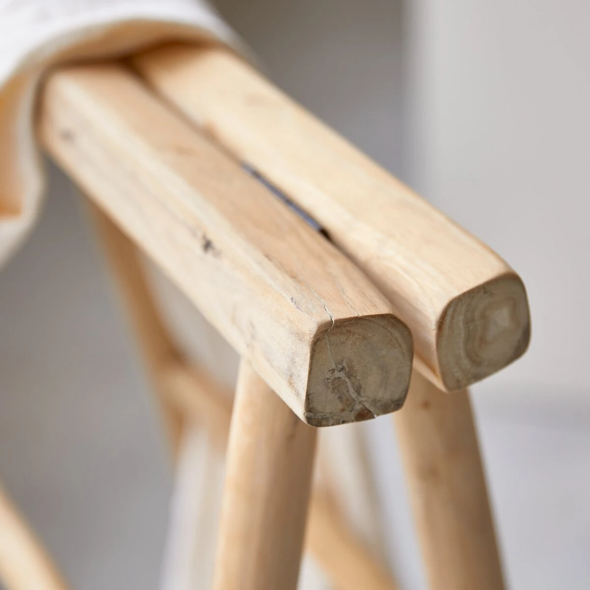 Kilim - Porte Serviette Double En Teck Massif – Image 3