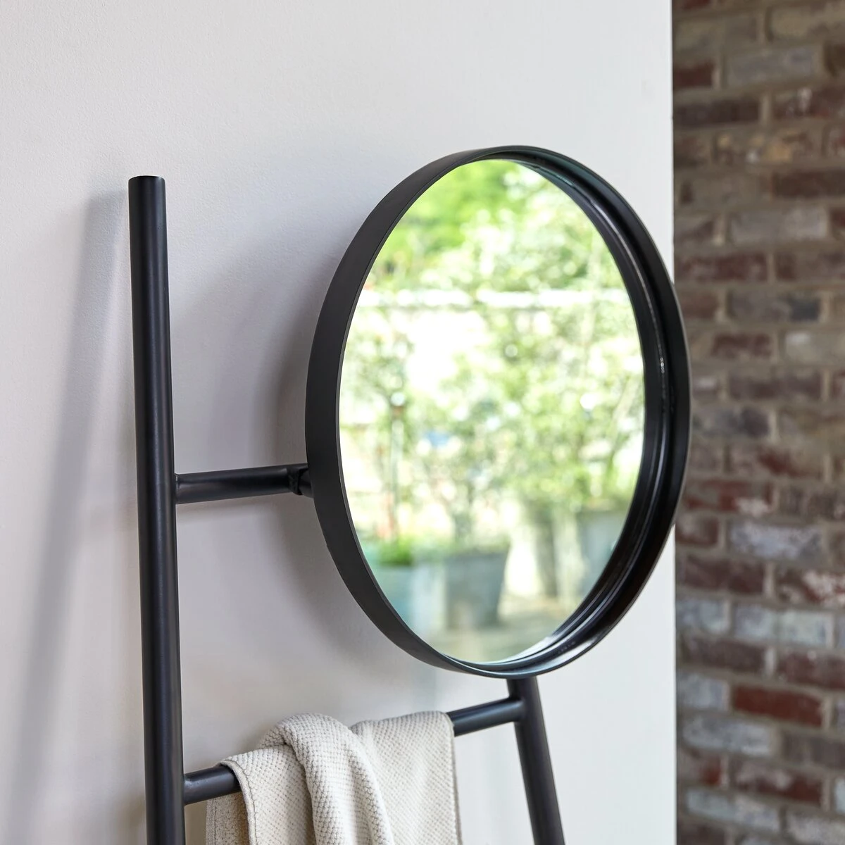 Elio - Porte Serviette En Métal Avec Miroir – Image 2