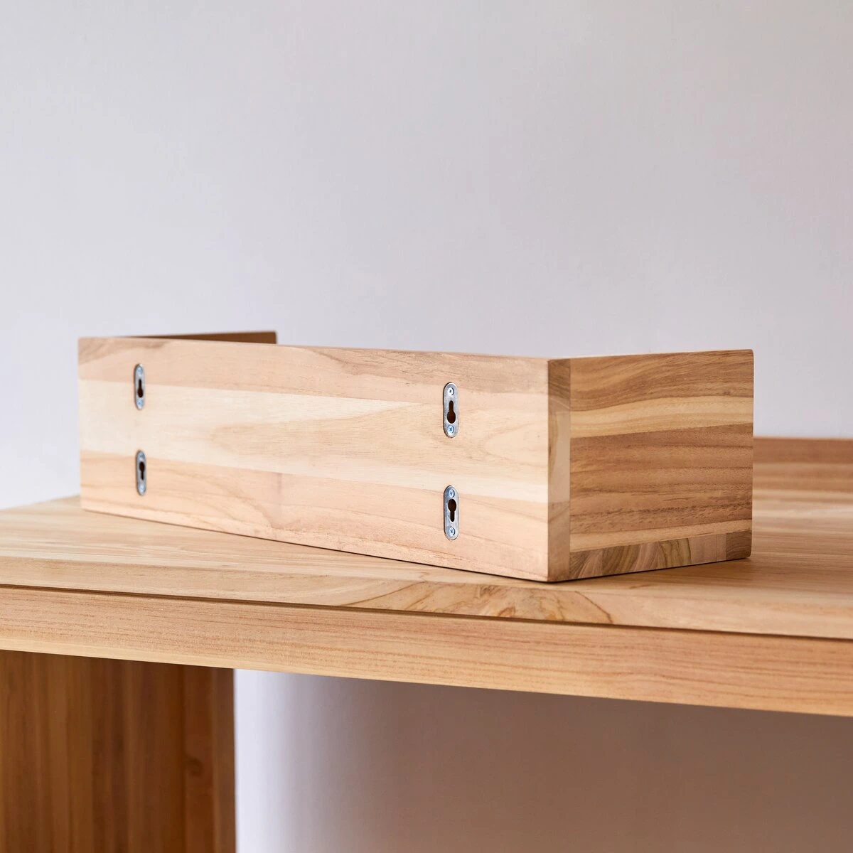 Ugo - Porte Serviette Mural En Teck Massif 60 Cm – Image 4