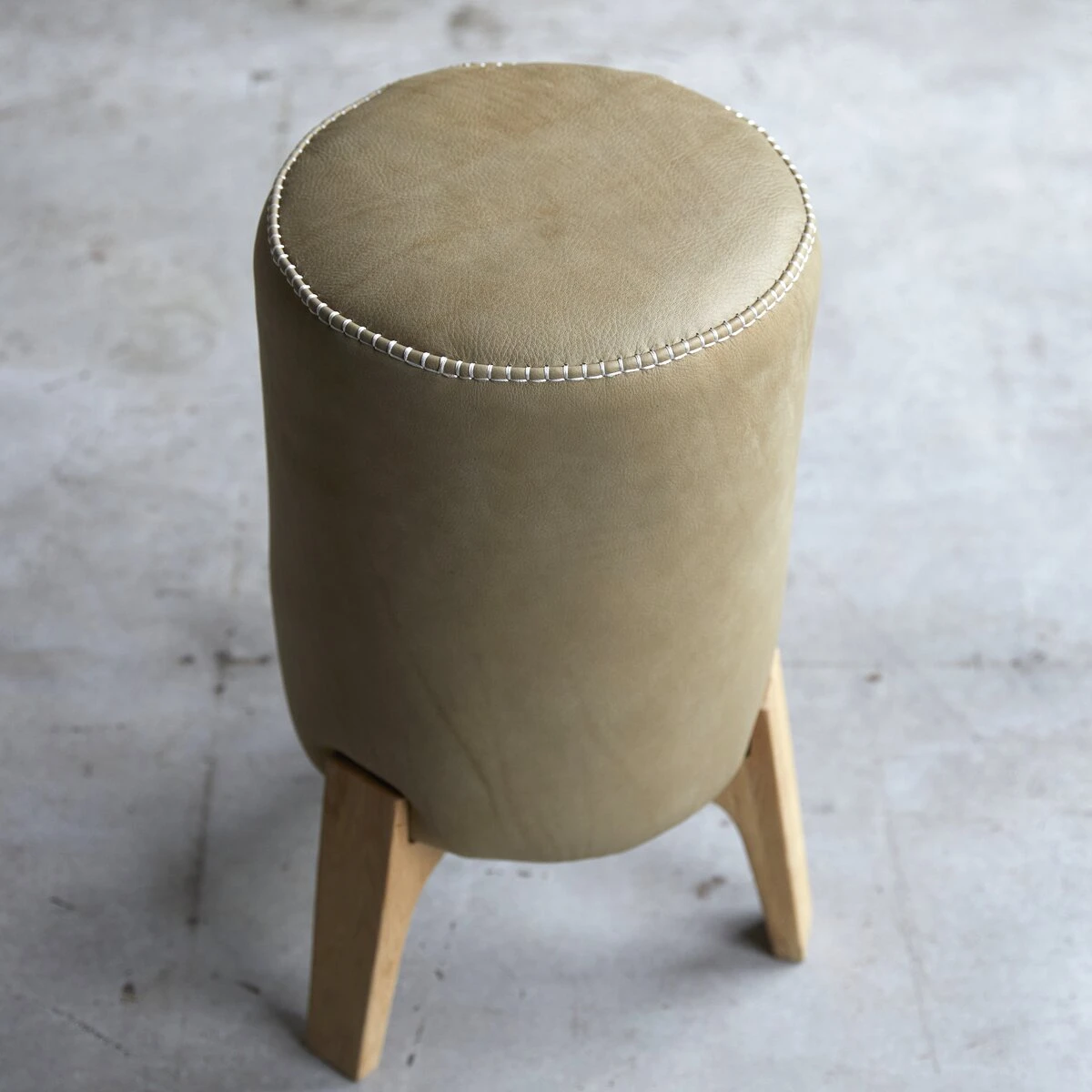 Drum - Pouf L Cheyenne En ChĂȘne Massif â Image 2