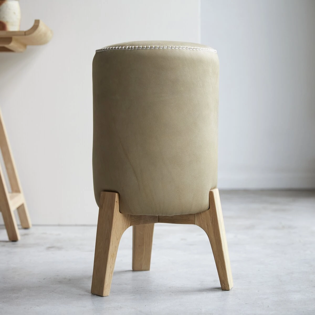 Drum - Pouf L Cheyenne En ChĂȘne Massif â Image 4