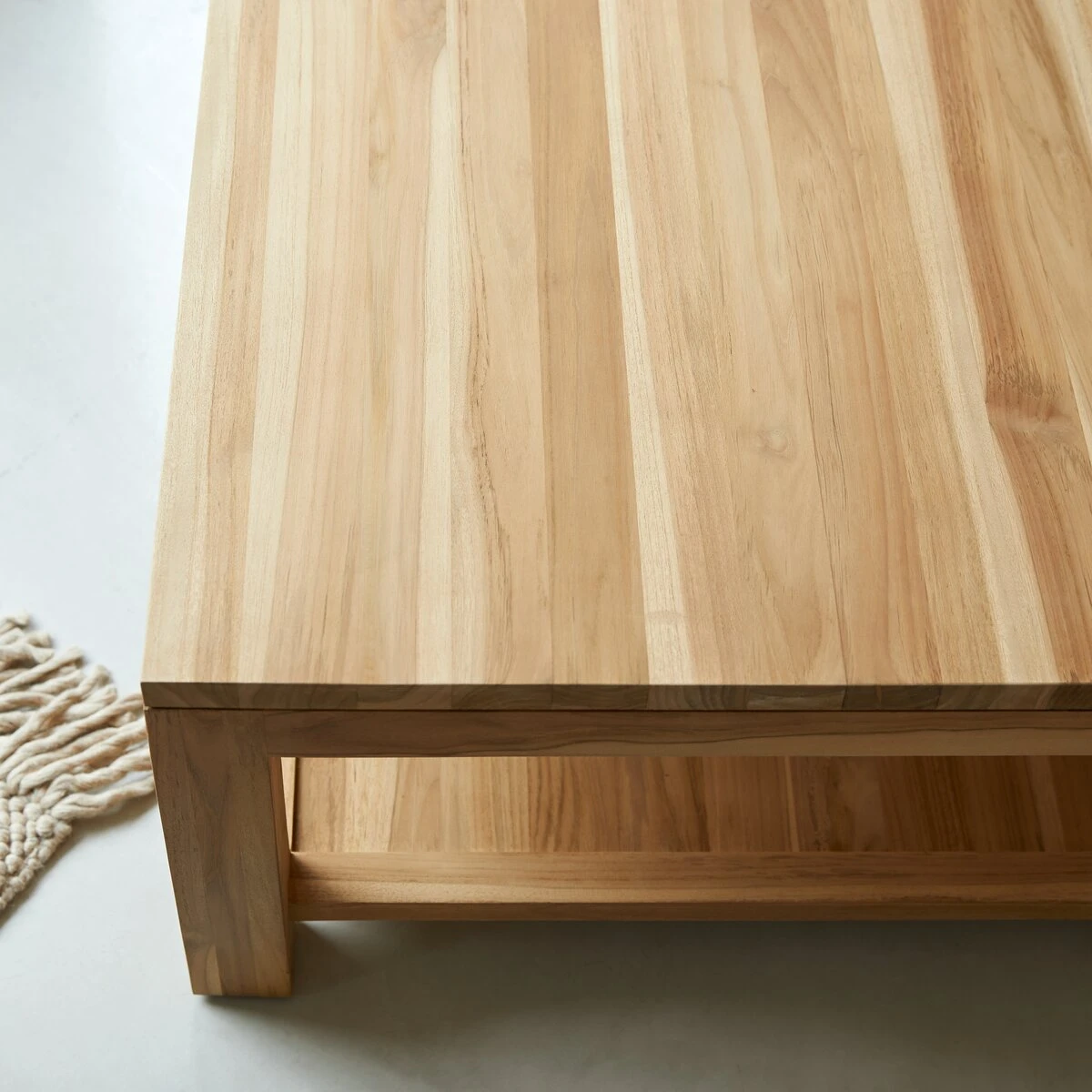Eve - Table Basse Carrée En Teck Massif – Image 3