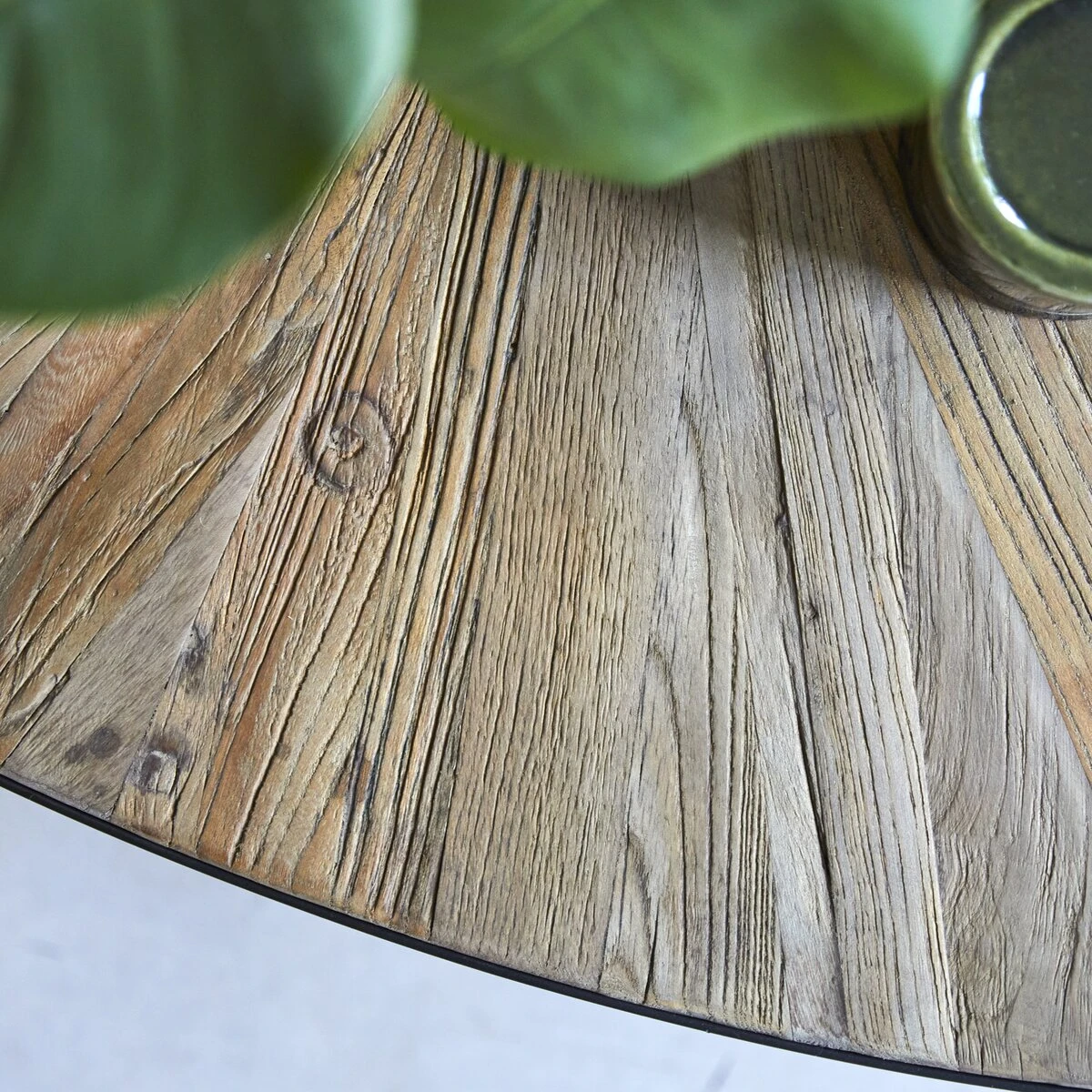 Lancelot - Table Basse En Orme Massif Recyclé Et Métal – Image 7