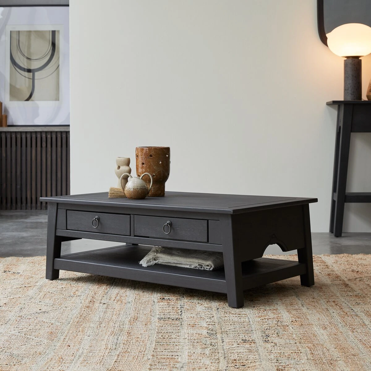Thaki Black - Table Basse En Pin Massif – Image 4
