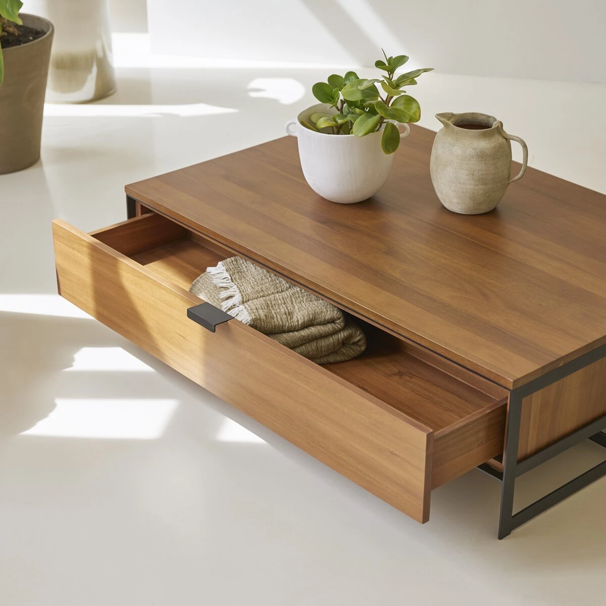 Urban - Table Basse Rangement En Acacia Massif – Image 5
