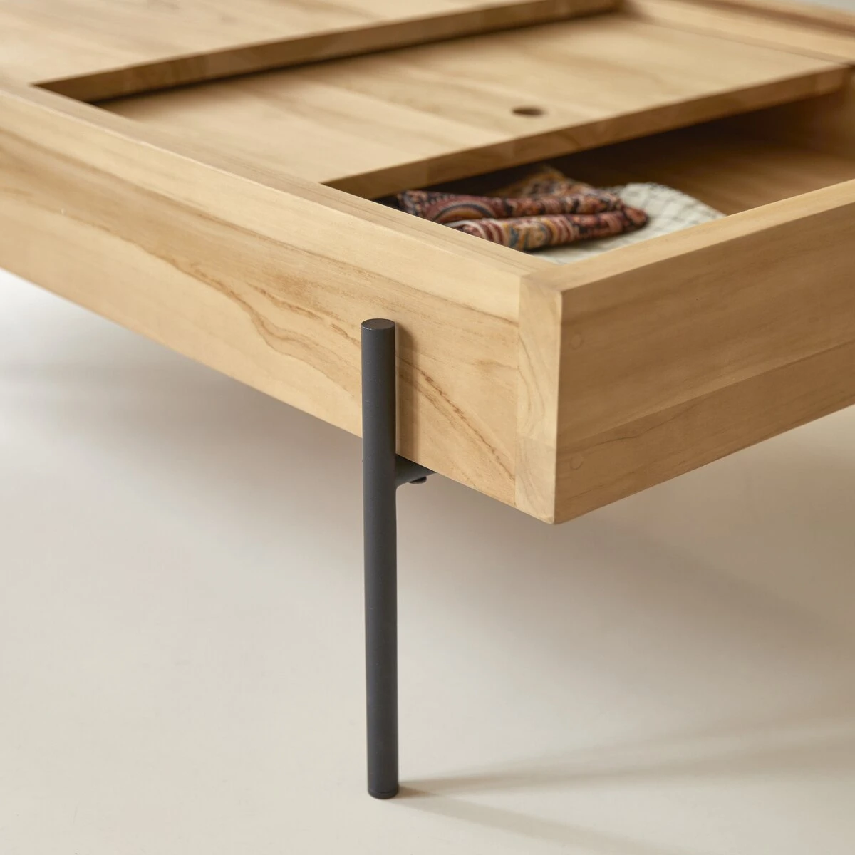 Honorine - Table Basse Rangement En Teck Massif – Image 6