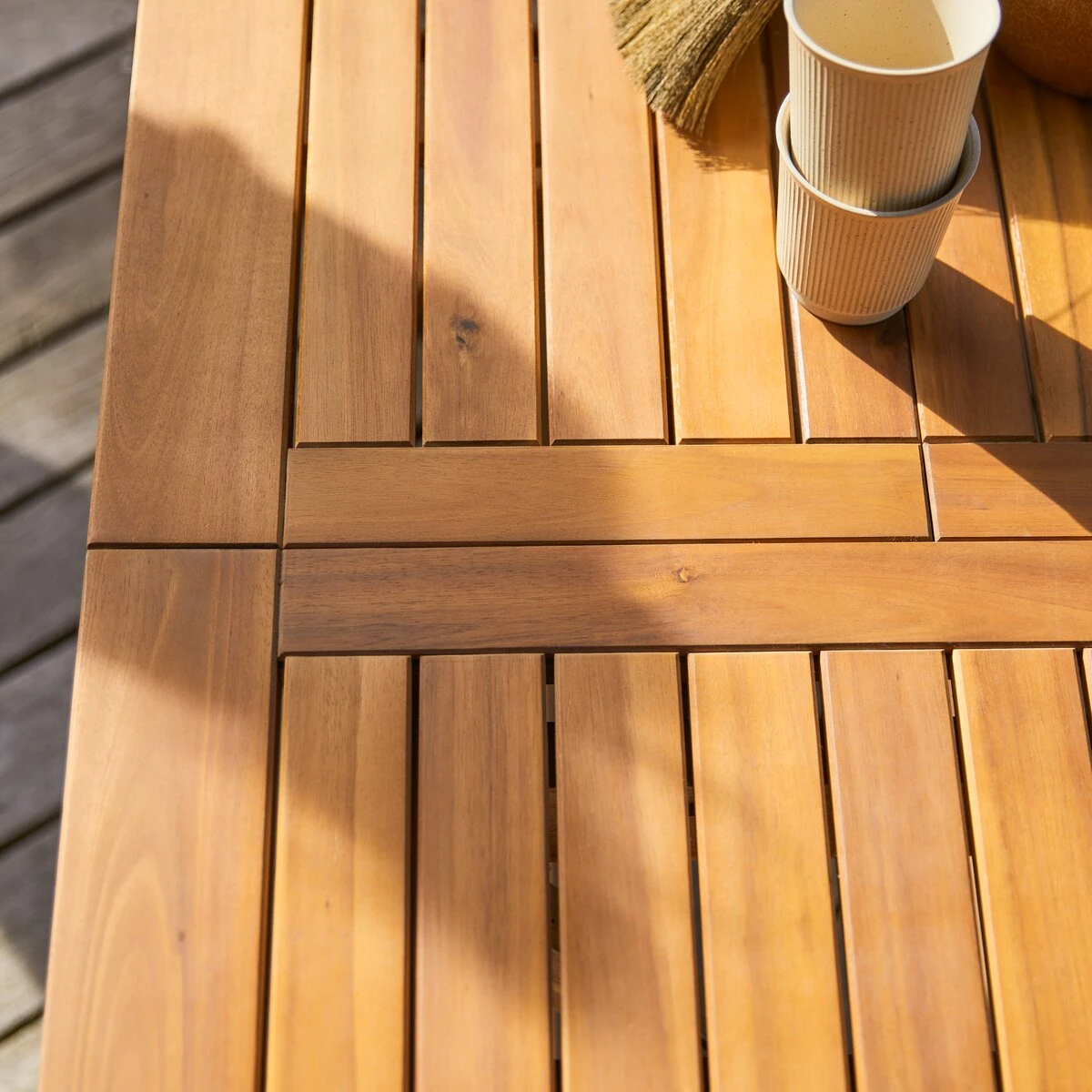 Capri - Table De Jardin Pliante En Acacia Massif à Rallonge 4/6 Pers. – Image 7