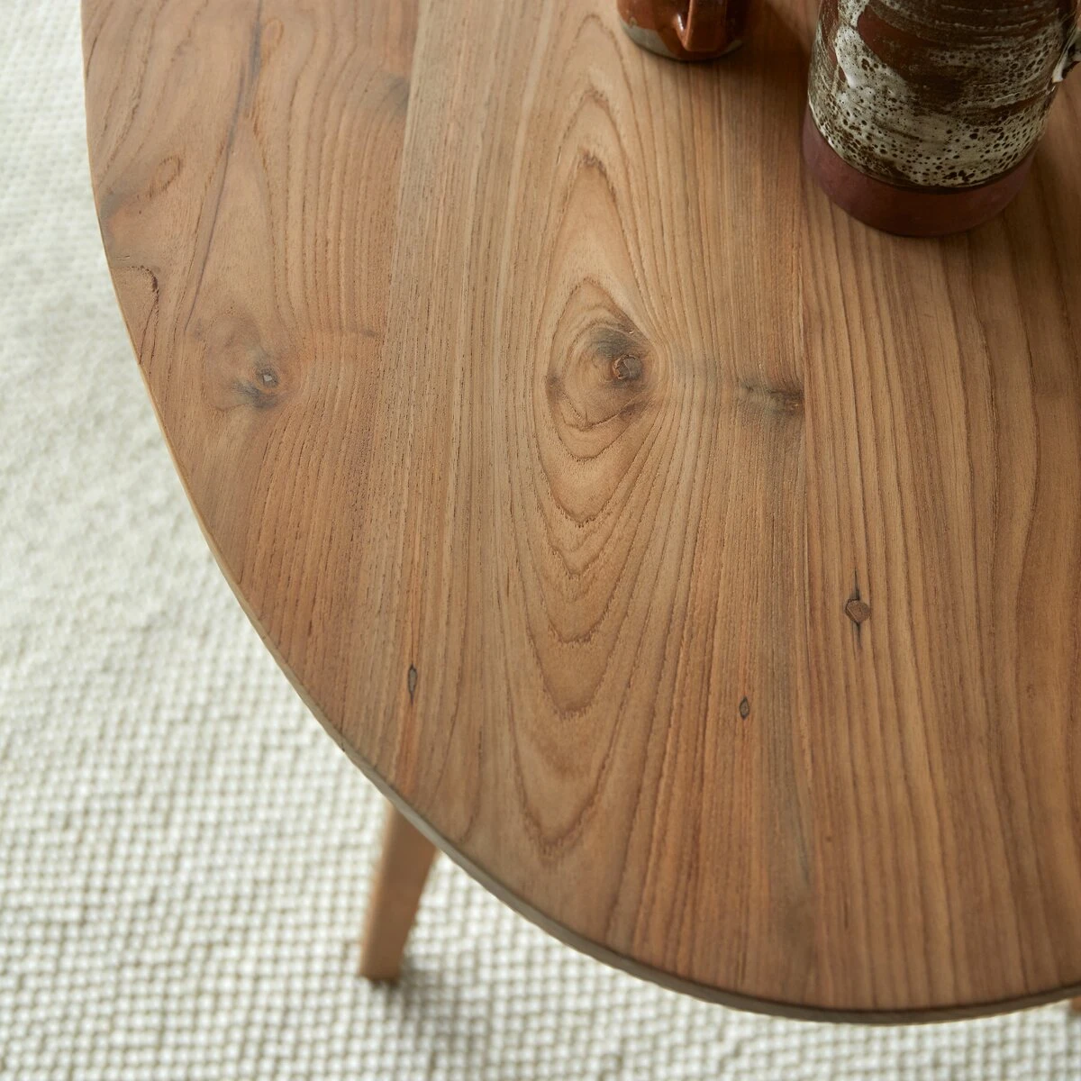 Elena - Table Ovale En Teck Massif Recyclé 2-4 Pers – Image 2