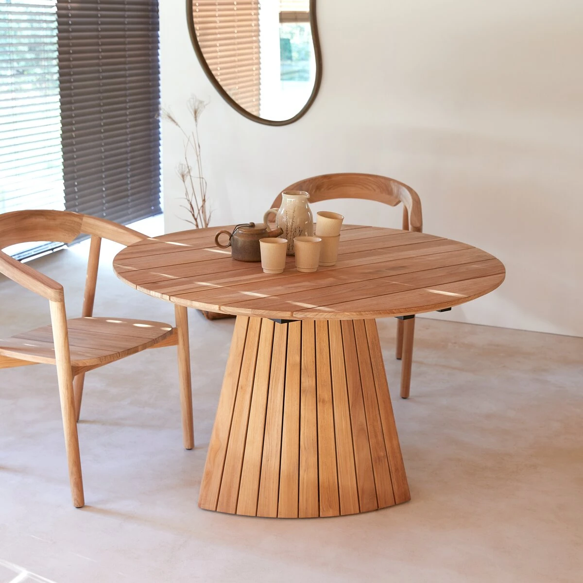 Paloma - Table Ronde En Teck Massif 6 Pers. – Image 6