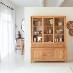 Coffee Tek - Vaisselier En Teck Massif 160 Cm